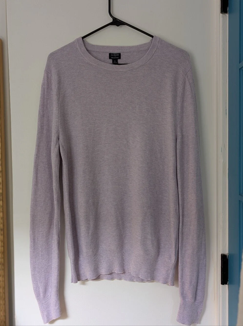 J. Crew Men’s Light Lavender Crewneck Sweater 100% Cotton